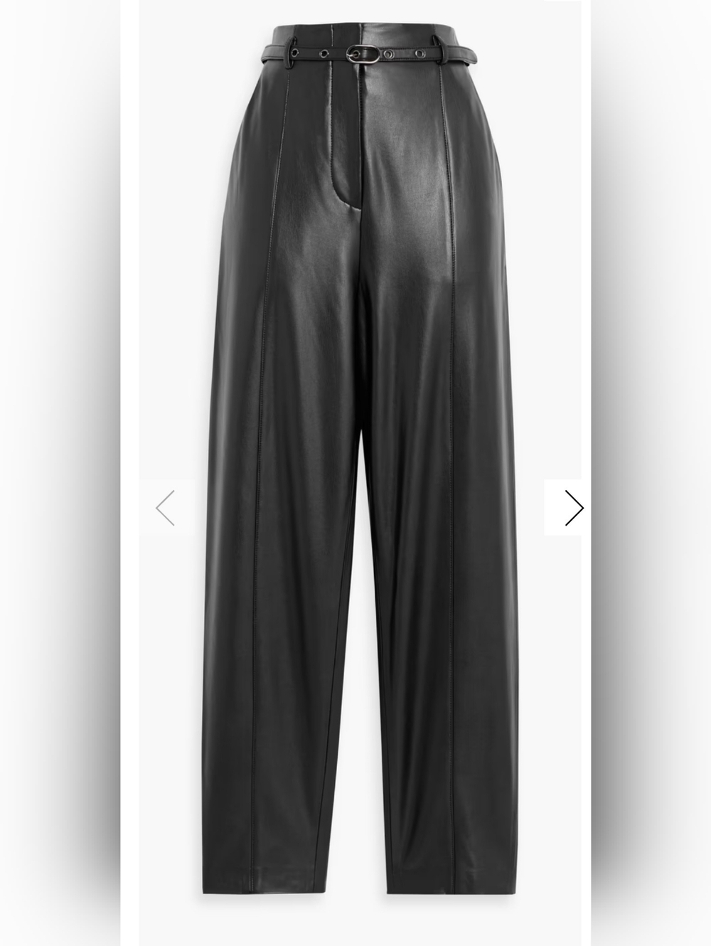 Veronica Beard Analise Belted Tapered Pants Sz 16 Large NWT $398 Faux leather
